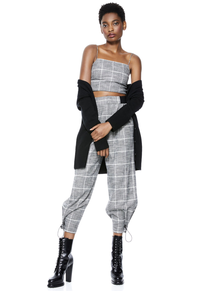 ARCHER SQUARE NECK CROP TOP - BLACK/WHITE