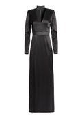 ARIAL STRONG SHOULDER GOWN - BLACK