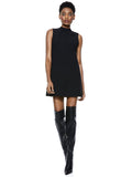 ARLENA MOCKNECK TUNIC DRESS - BLACK