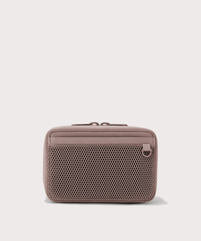 Dagne Dover large Arlo Tech Organizer in pink seen from the back.