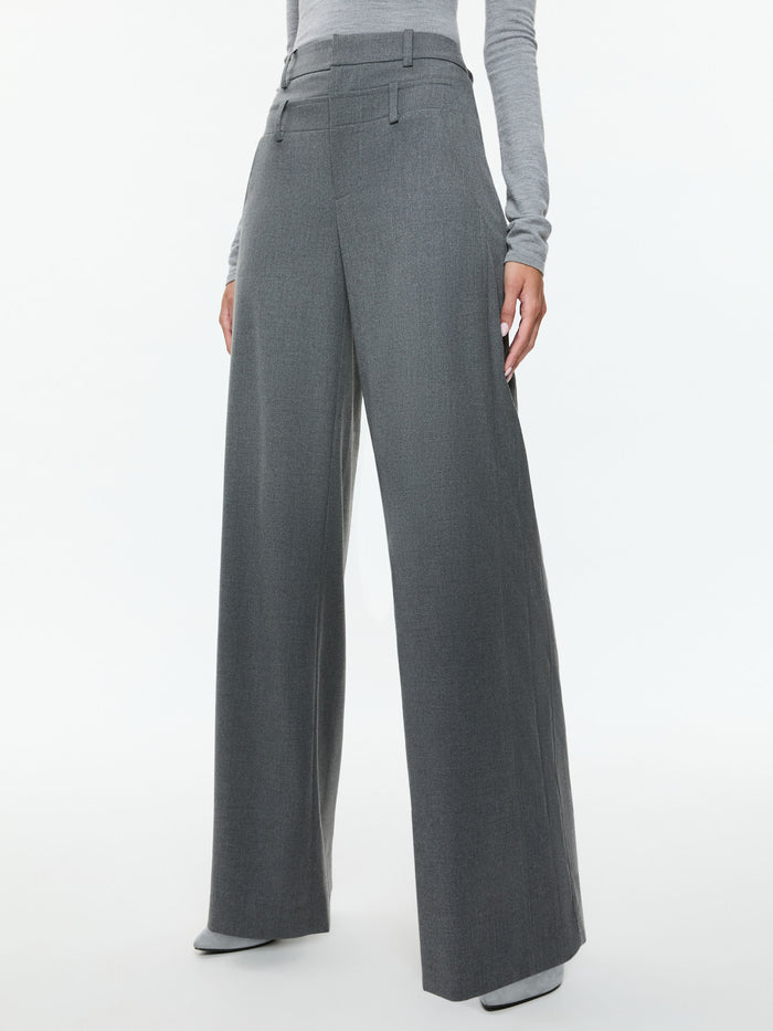ASPEN DOUBLE WAIST PANT - SHADOW GREY MELANGE