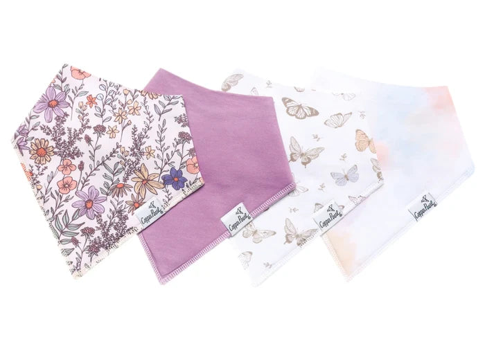 Baby Bandana Bib Set of 4- Flora