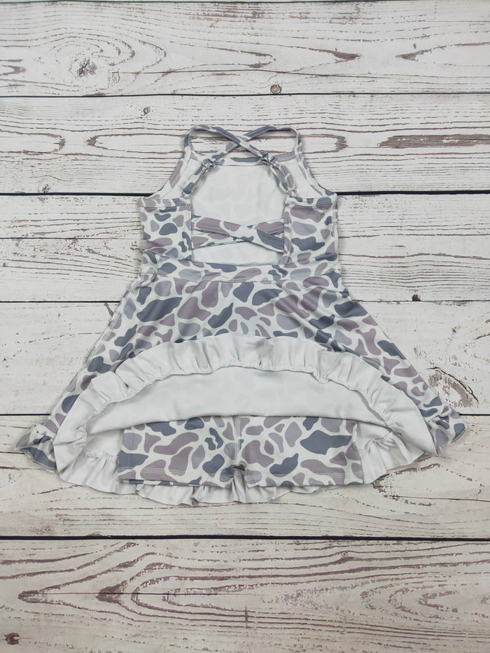 Baby Girls Camouflage Printed Athletic Dresses