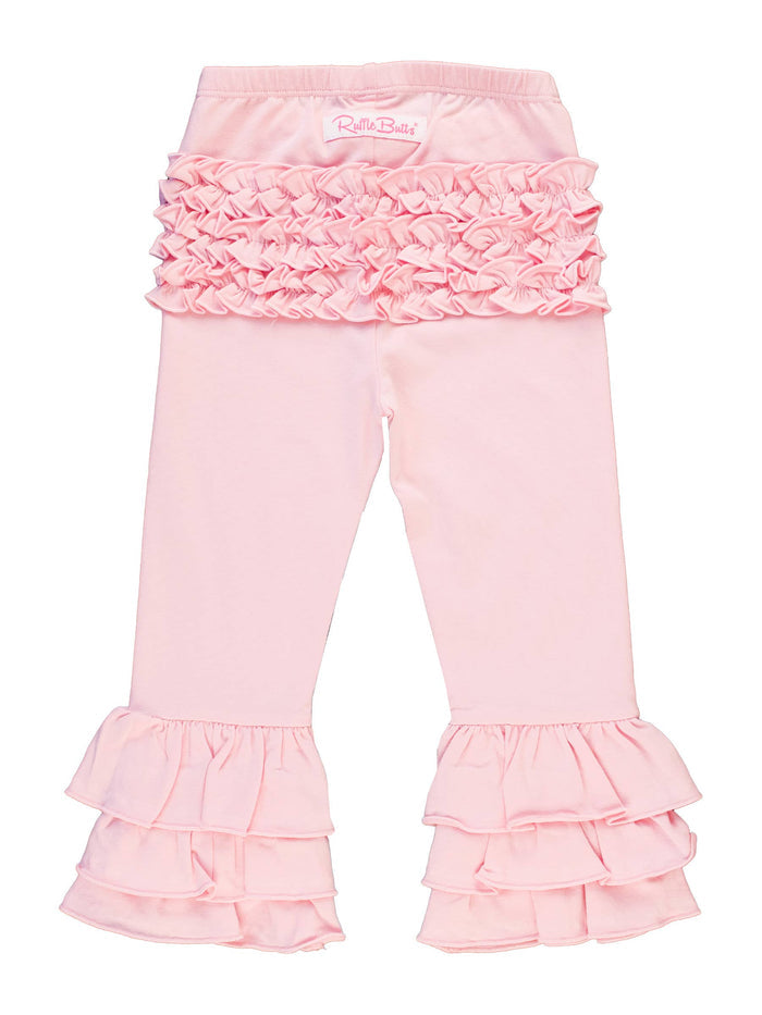 Baby Girls Pink Ruffle Flare Pants