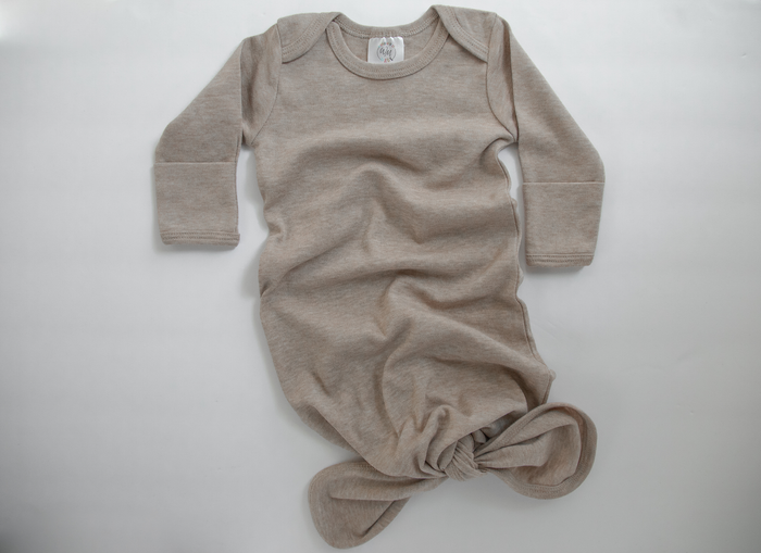 Baby Knotted Gown - Heather Colors