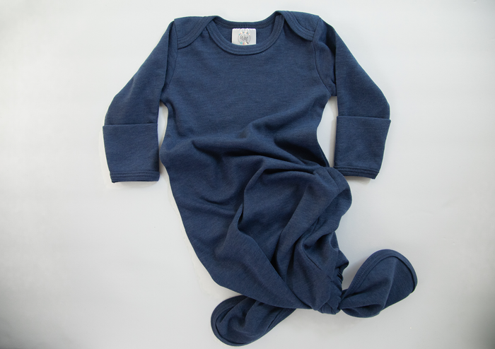 Baby Knotted Gown - Heather Colors