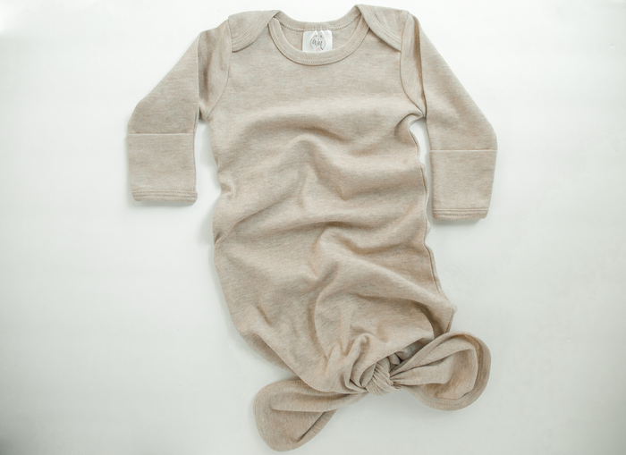 Baby Knotted Gown - Heather Colors