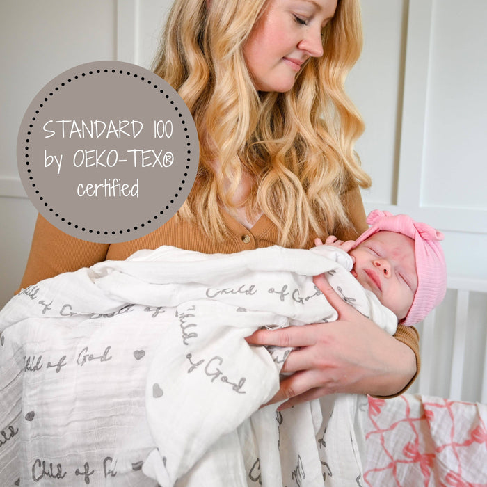 Baby Muslin Swaddle Blanket 47x47 Child of God