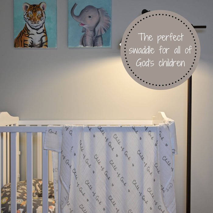 Baby Muslin Swaddle Blanket 47x47 Child of God