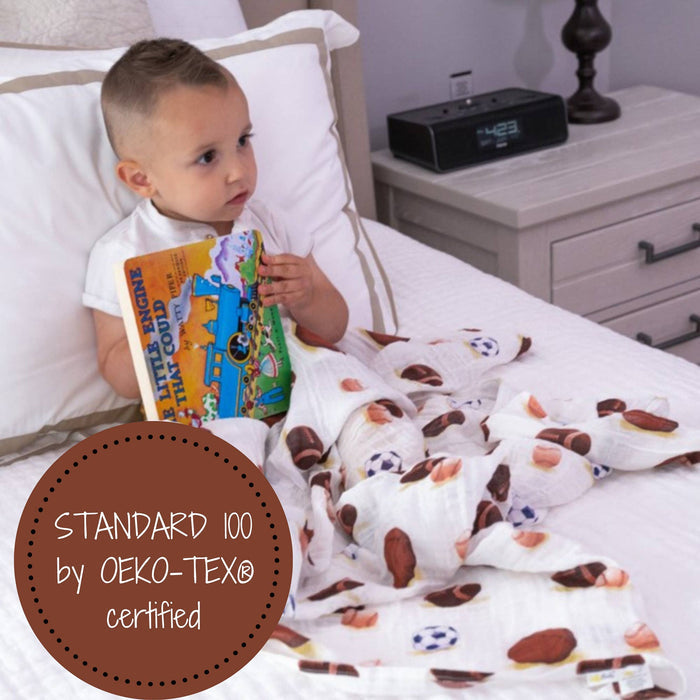 Baby Muslin Swaddle Blanket 47x47 Go Sports!