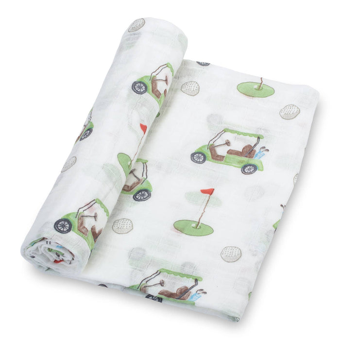Baby Muslin Swaddle Blanket 47x47 Golf A Round