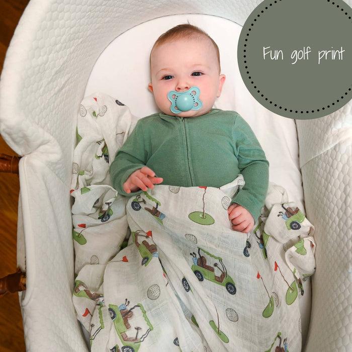 Baby Muslin Swaddle Blanket 47x47 Golf A Round