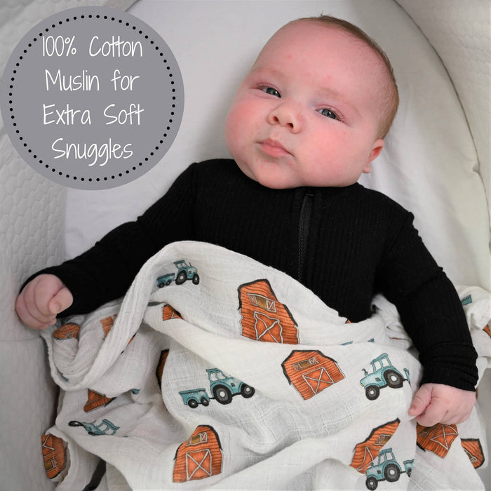 Baby Muslin Swaddle Blanket 47x47 How We Roll