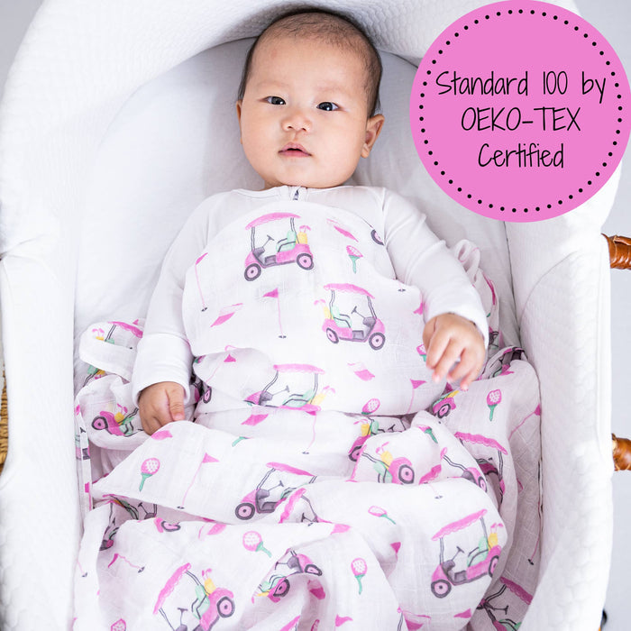 Baby Muslin Swaddle Blanket 47x47 Lil Miss Birdie