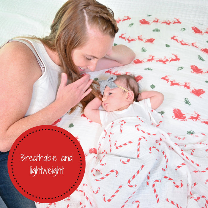 Baby Muslin Swaddle Blanket 47x47 Mint To Be Together