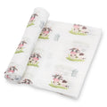 Baby Muslin Swaddle Blanket 47x47 Moo Moo Here