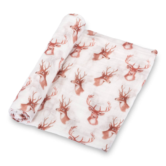 Baby Muslin Swaddle Blanket 47x47 Oh Deer