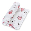 Baby Muslin Swaddle Blanket 47x47 Oink Oink