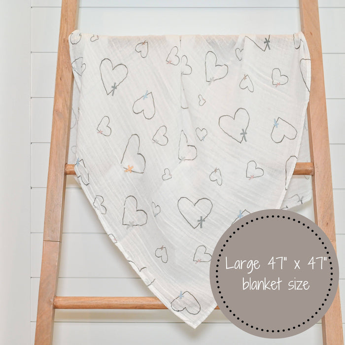 Baby Muslin Swaddle Blanket 47x47 The Love of Christ