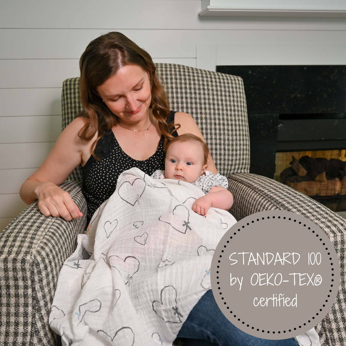 Baby Muslin Swaddle Blanket 47x47 The Love of Christ