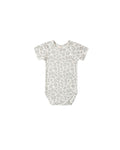 Bamboo Short Sleeve Bodysuit- Blue Floral