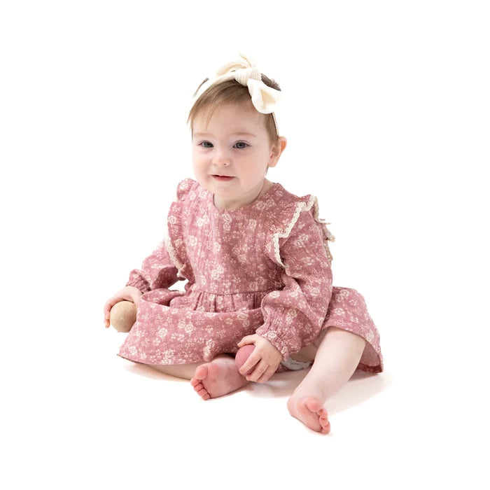 Bandana Floral Ruffle Long Sleeve Bubble with Skirt