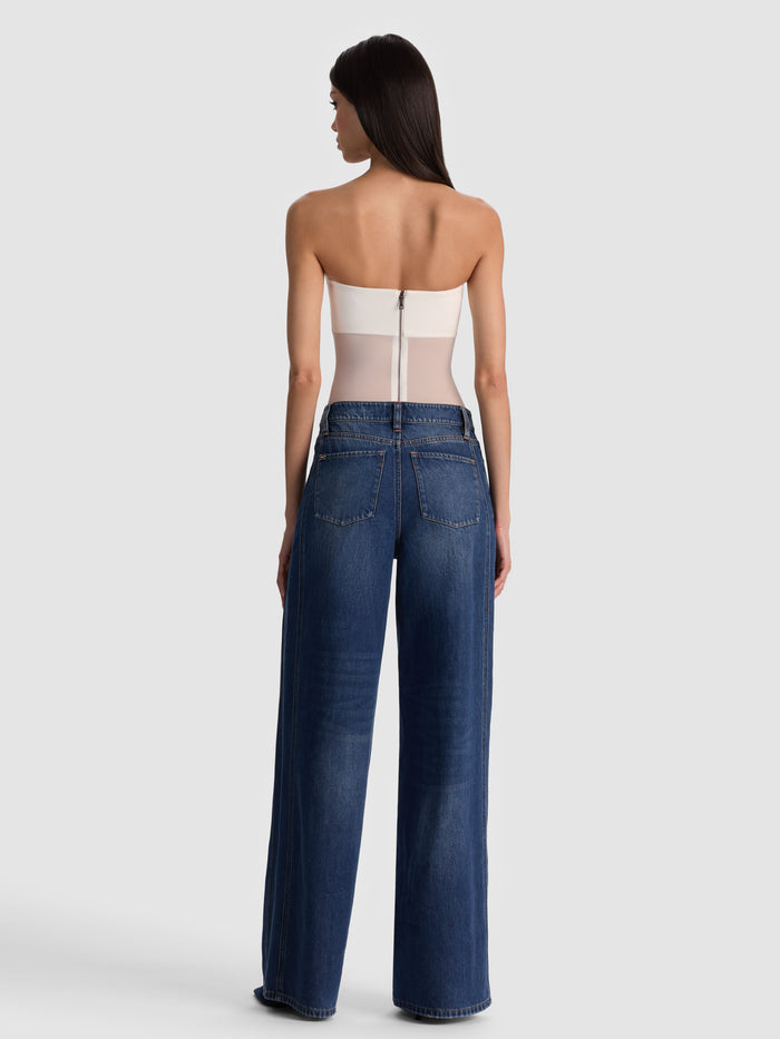 BANDEAU STRAPLESS BODYSUIT - OFF WHITE