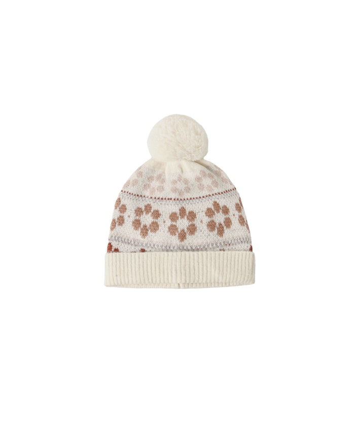 Beanie- Flower Fair Isle
