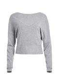 BEDELLE V-NECK PULLOVER - LIGHT HEATHER GREY