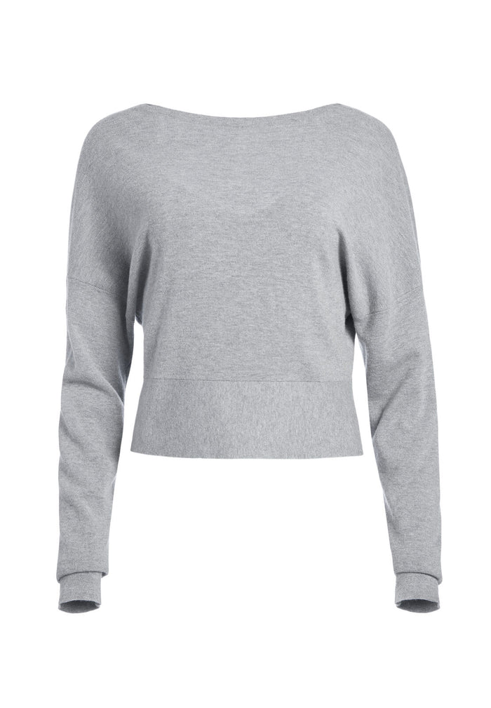BEDELLE V-NECK PULLOVER - LIGHT HEATHER GREY