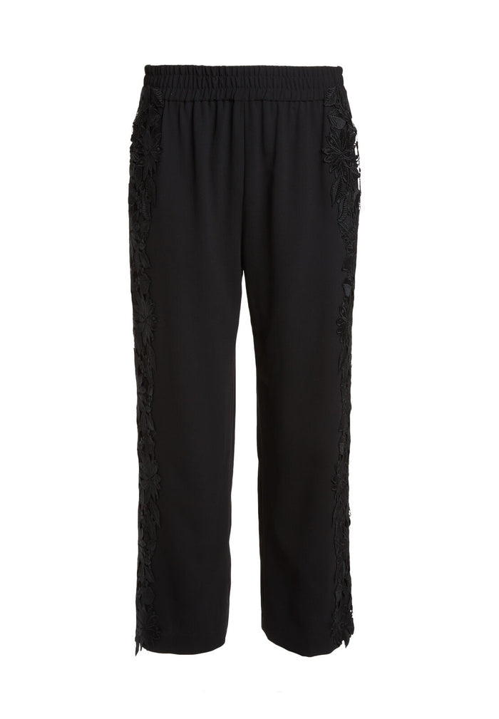 BENNY SIDE CUT OUT CROPPED PNT - BLACK