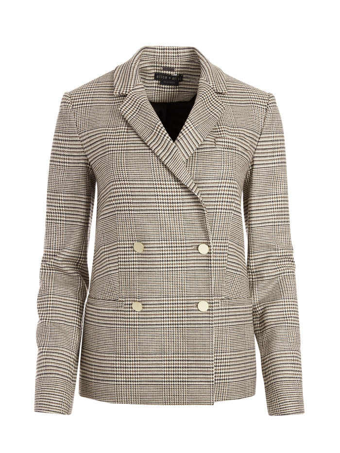 BERGEN DOUBLE BREASTED BLAZER - AFTERGLOW PLAID