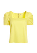 BERNICE PUFF SLEEVE TOP - DAFFODIL