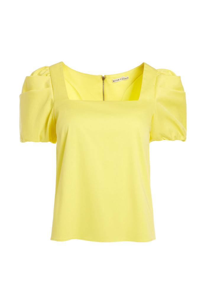 BERNICE PUFF SLEEVE TOP - DAFFODIL