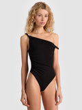 BIANCA TWISTED BODYSUIT - BLACK