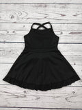 Black Girls Athletic Dress with Ruffle