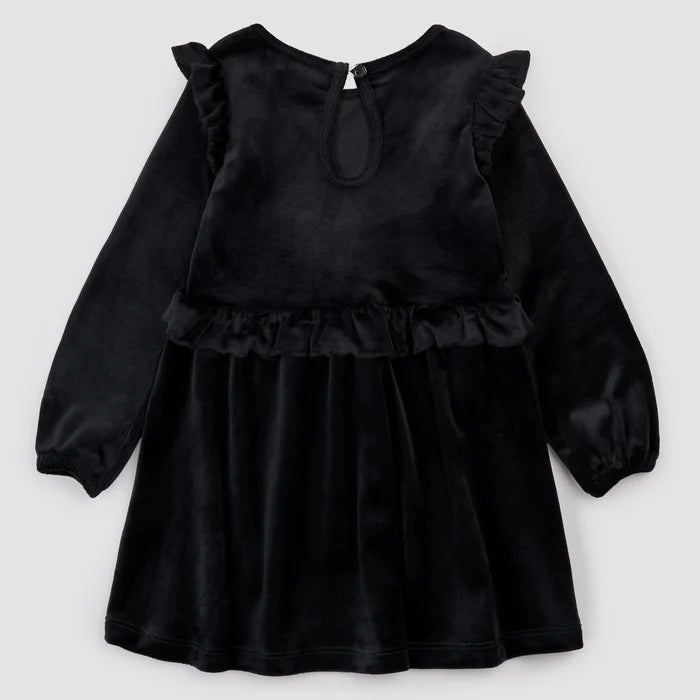Black Velour Knit Dress
