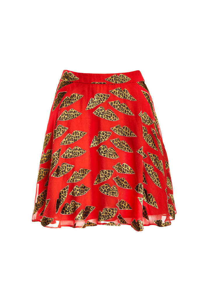 BLAISE TRAPEZE SKIRT - CHEETAH