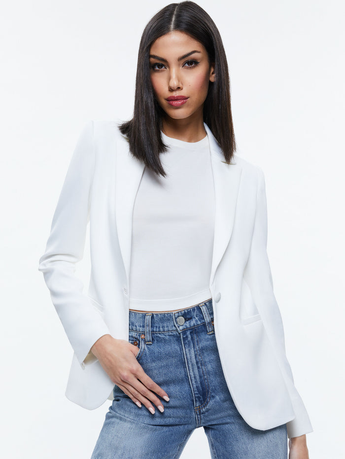 BLAKE FITTED BLAZER - OFF WHITE