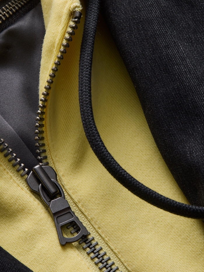 JORDAN BLAZER WITH REMOVABLE HOODIE - CHARCOAL/BUTTER