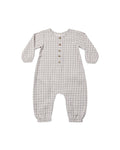 Blue Gingham Woven Jumpsuit