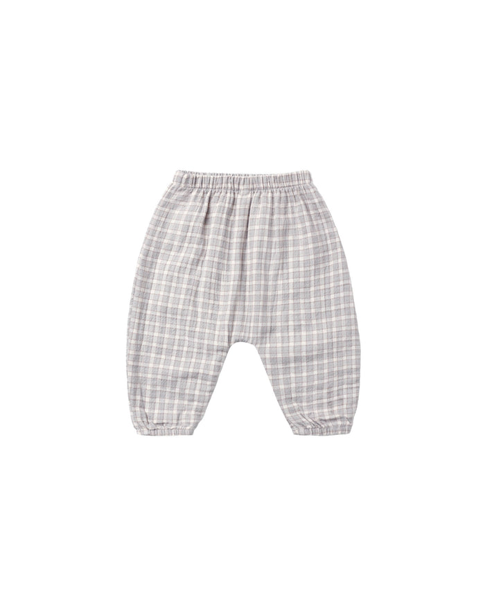 Blue Gingham Woven Pant