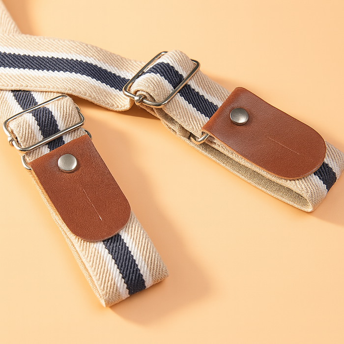 Blue Little Boy Button Down Shirt, Suspender Straps & Pants