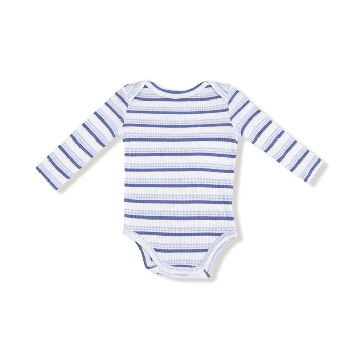 Blue Vintage Stripe Long Sleeve Bodysuit