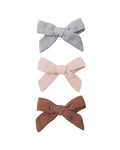 Bow Clip Set - Sky, Blush, Poppy