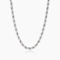 Bowie Silver Rope Necklace