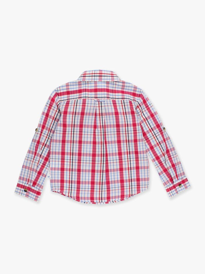 Boys Adley Plaid Long Sleeve Button Down Shirt