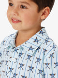 Boys Blue Batter Up Baseball Knit Short Sleeve Performance Polo
