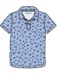 Boys Mallard Skies Knit Short Sleeve Performance Polo