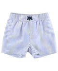 Boys Periwinkle Blue Seersucker Swim Trunks
